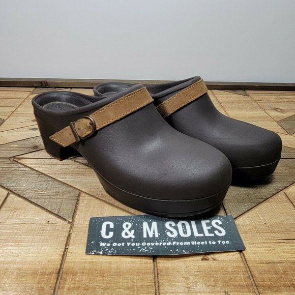 CROCS Shoes - Crocs 203631 Sarah Espresso Croslite Slip On Mule